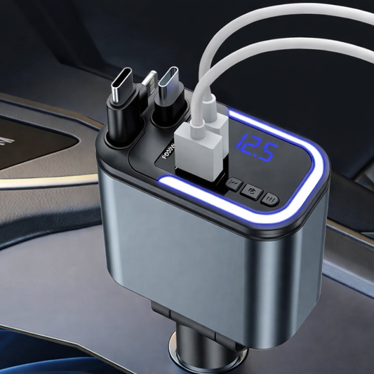 INCARO™ 5-in-1 180W Retractable Car Charger